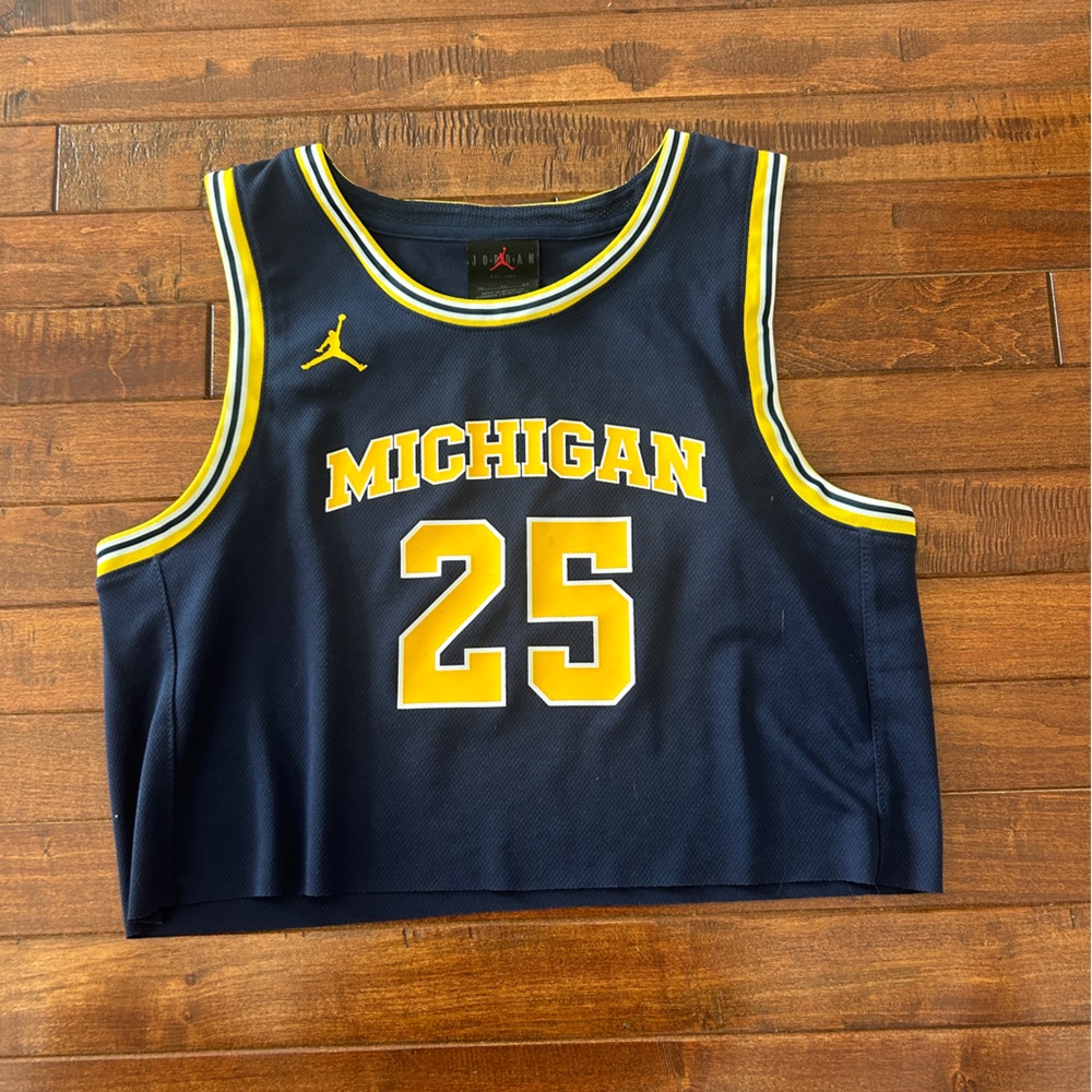 NEVER WORN University of Michigan Cropped basketball jersey